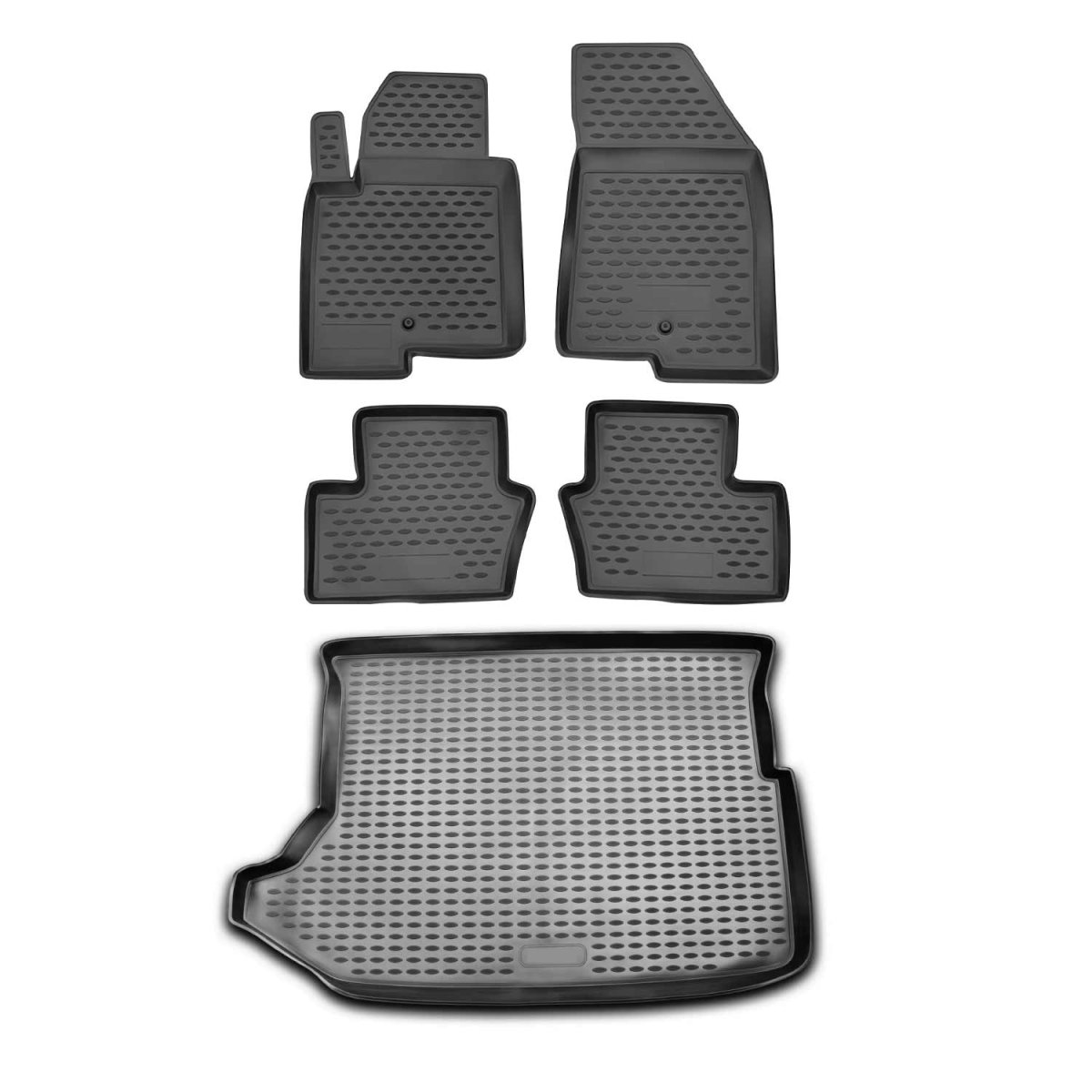Dodge Caliber Floor-Trunk Mats - Omac - 3D - Black - '07-'12